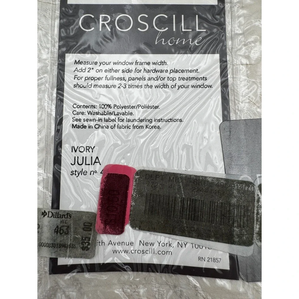 Rare Vtg Croscill Julia Ivory Cascade Valance Lot 2